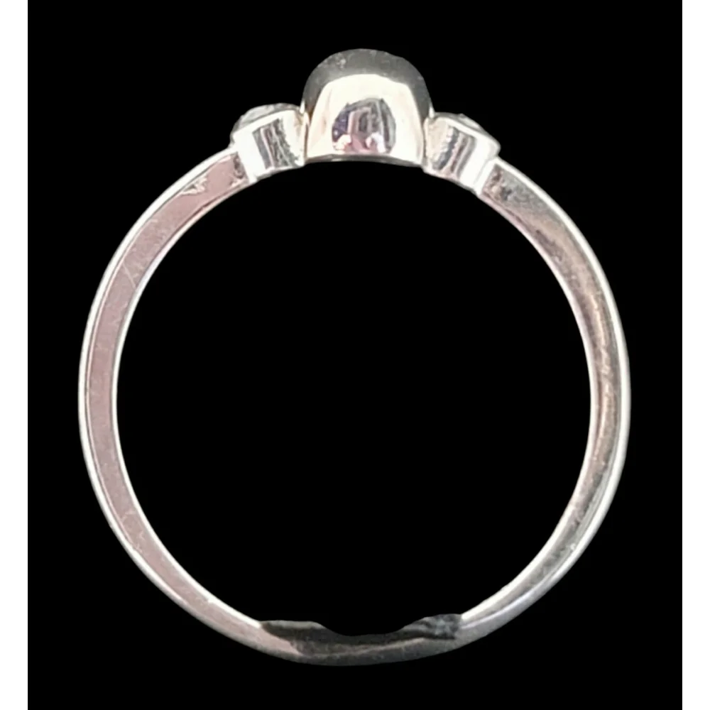 Dainty Silver Skull Ring Size 10